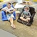 Foldable Reclining Stadium Seat for Bleachers – Patent Pending Premium Model + Free Carry Bag–High Backrest+Thick Padded Back & Armrest+Water Proof (Black, X-Large No Legs)