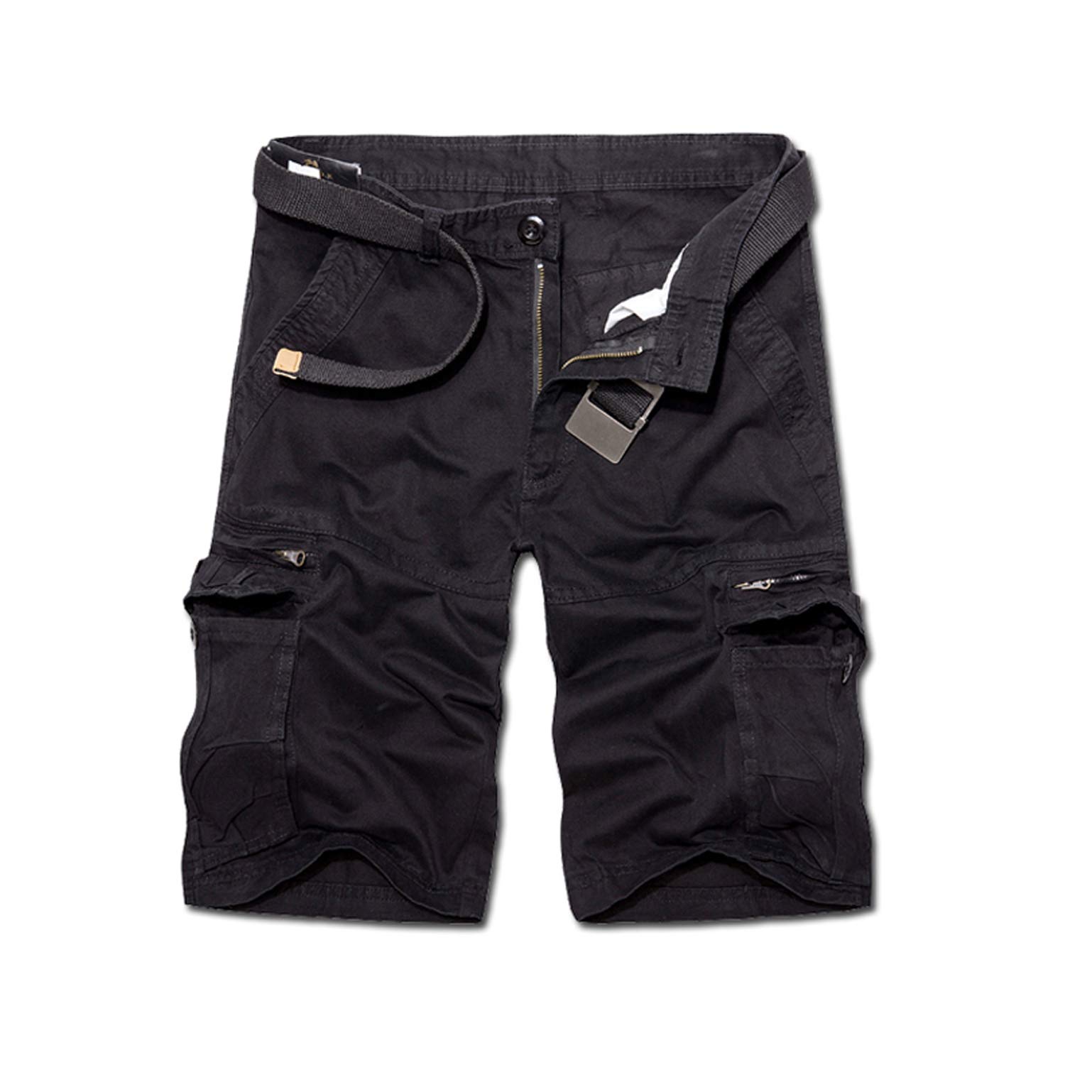 Photo 1 of Calsky Men's Lightweight Multi Pocket Casual Outdoor Twill Cargo Shorts with Zipper Pockets with 8 Pockets No Belt (US, Numeric, 40, Regular, Regular, Black)