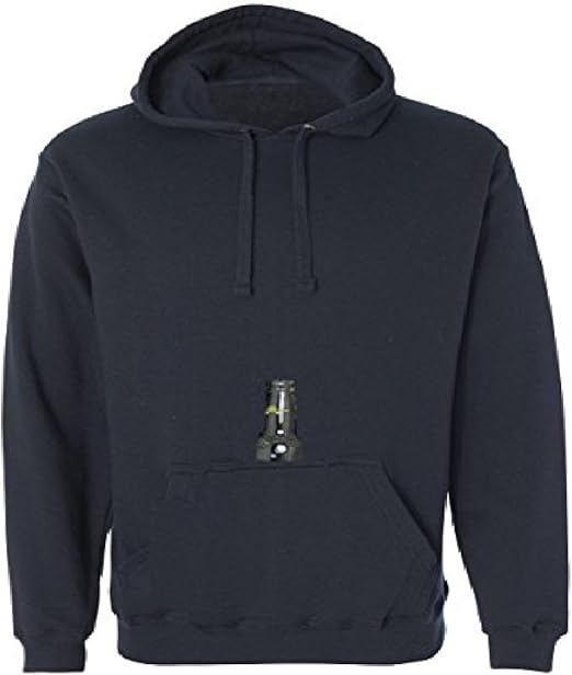 Beer Hoodie Sweatshirt with Beer Pouch, Dark Black, XL Amazon.ca