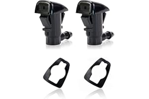 YONWAIT 2 PCS Front Windshield Washer Nozzle, Spraying Accessories, Fit for 2005-2016 Jeep Grand Cherokee, 2005-2013 Chevy Malibu, Replaces #55372143AB 55156427AB 55079049AA (Black)