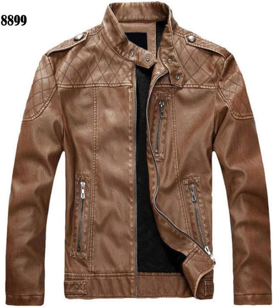 Oudahood Motorcycle Leather Jacket Coat