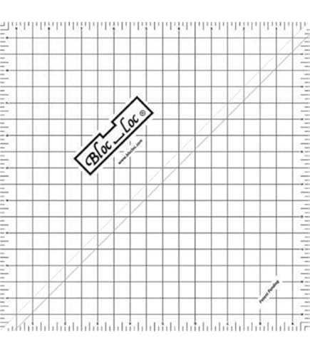 Amazon.com: Bloc Loc~8.5 Half Square Triangle Ruler, Acrylic Ruler