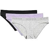 Calvin Klein Women`s Monochrome Cotton Bikini Panty 3 Pack (US, Alpha, Small, Regular, Regular, Black(qp1999-911)/P)