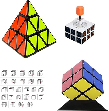 Amazon Benranルービックキューブ 競技用 立体パズル スムーズ回転 スピードキューブ ２点セット 完成攻略書と調整ドライバー付属 H 三角3 3 3 H2 2 2 立体パズル おもちゃ