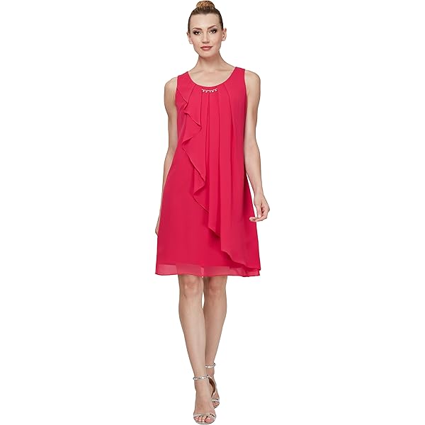 Amazon.com: Sharagano Women's Sleeveless Lace Trap Dress, Poppy, 8 :  Clothing, Shoes & Jewelry
