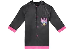 Nickelodeon JoJo Siwa Girls' Waterproof PVC Rain Slicker – Lightweight Hooded Jacket for Toddlers and Kids