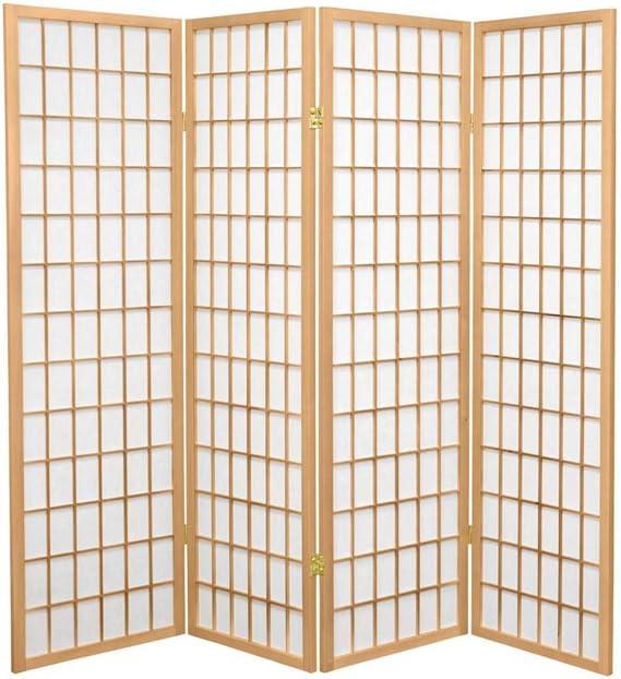 Fine Asianliving Japanese Room Divider L180xH180cm Privacy Screen Shoji Ricepaper TANA/N4