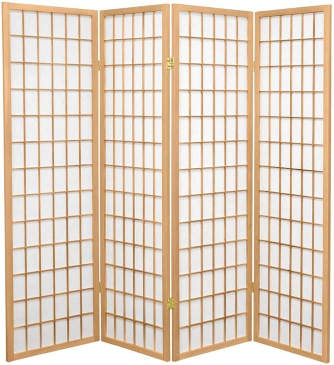 Fine Asianliving Japanese Room Divider L180xH180cm Privacy Screen Shoji