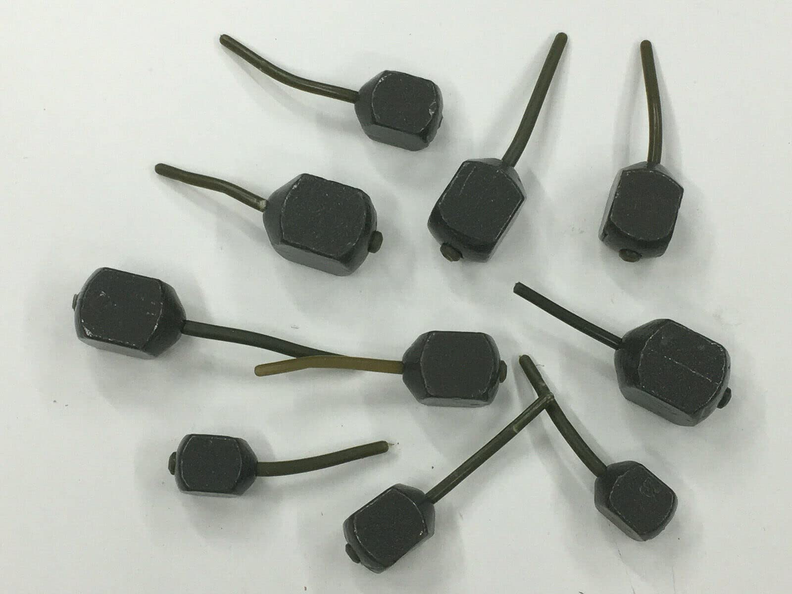 Pack of 10 x TMC Square Inline Casting Ledger for Fishing. Size 1oz - 3oz. Carp/coarse fishing