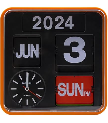 Karlsson Flip Calendar Wall Clock White Mini Flip : Amazon.ca: Home