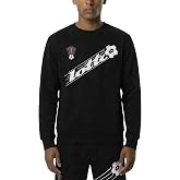 LOTTO Men's Forza Crewneck Sweater - 400gsm Organic Cotton Fleece Sweatshirt - Athletic Fit Football Graphic