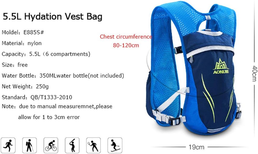 Running Mochilas de hidratación Chaleco/mochila Aonijie con sistema de  hidratación para carreras Hot Pink3 unisex 5,5 L incluye 2 botellas  cannes-real-estate.com
