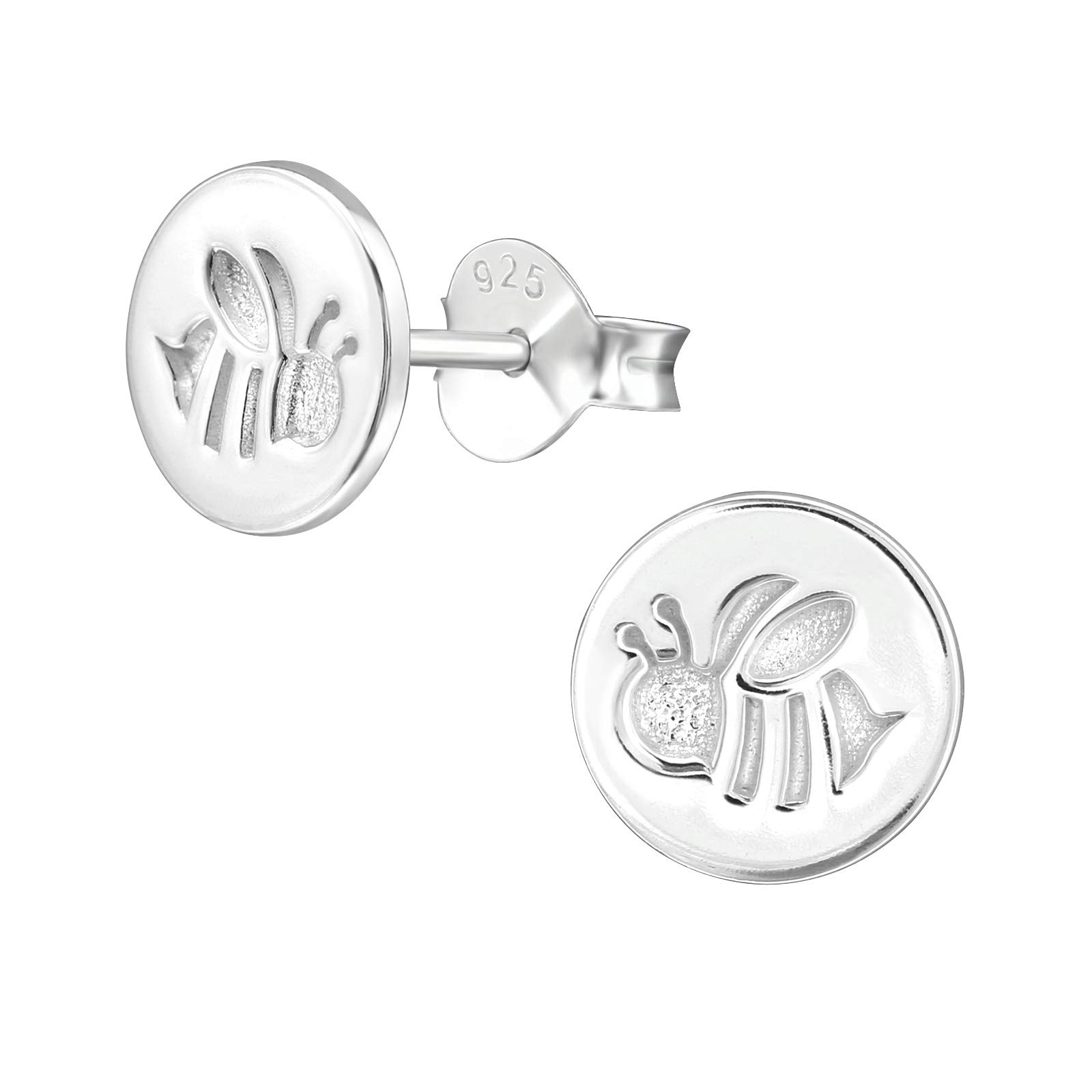 925 Sterling Silver Bee Stud Earrings for Women & Girls – Nature Jewellery Gift Boxed
