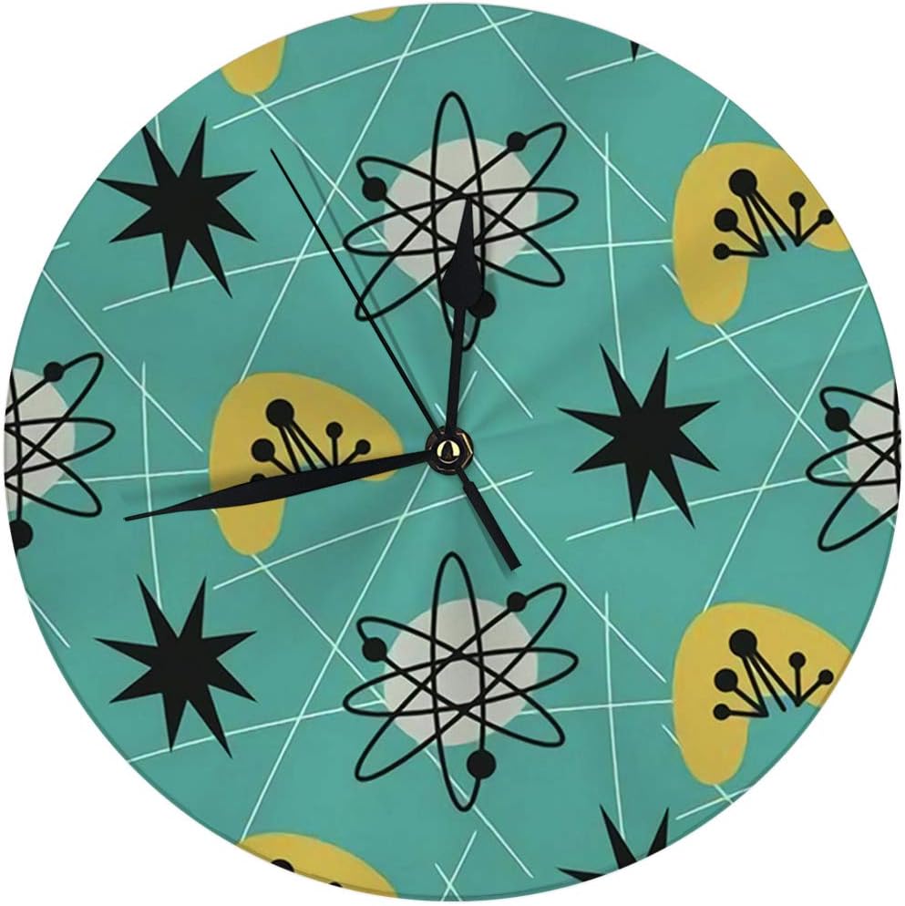 Amazon Com Yilinger Modern Wall Clock Large 9 8 Inch Mid Century Modern Digital Round Clock Home Kitchen