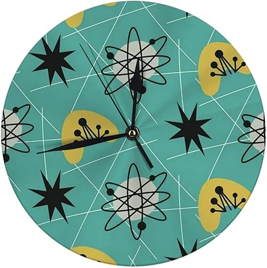 Amazon Com Yilinger Modern Wall Clock Large 9 8 Inch Mid Century Modern Digital Round Clock Home Kitchen