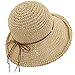 LETHMIK Floppy Straw Bucket Hat Womens Summer Beach Brimmed Crushable Sun Hat
