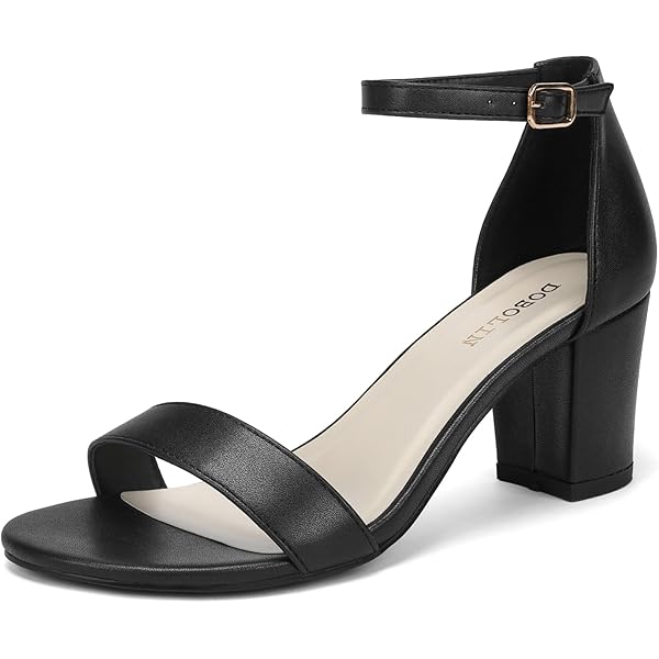 Allegra K Women's Leopard Chunky Heel Sandals | Open Toe Ankle Strap Sandals | 2.5 Inch Heels - View #6