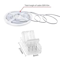 RGBZONE 3 Pin 8mm LED Connector Kit with 10pcs LED