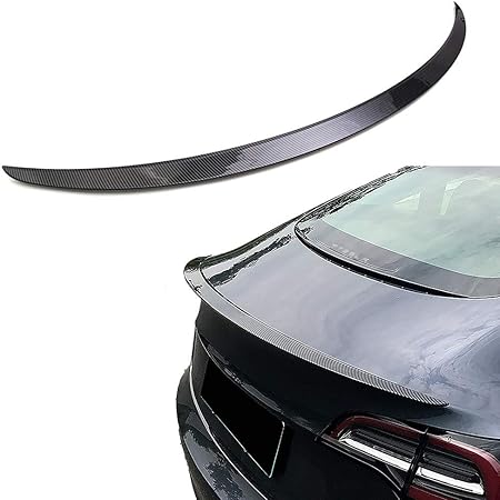 Amazon 車のリアスポイラー T Eslaモデル3 17 21の設計変更された車 リアウィングスポイラーカーボンファイバースポイラー 美しく実用的な耐久性 スポイラー 車 バイク