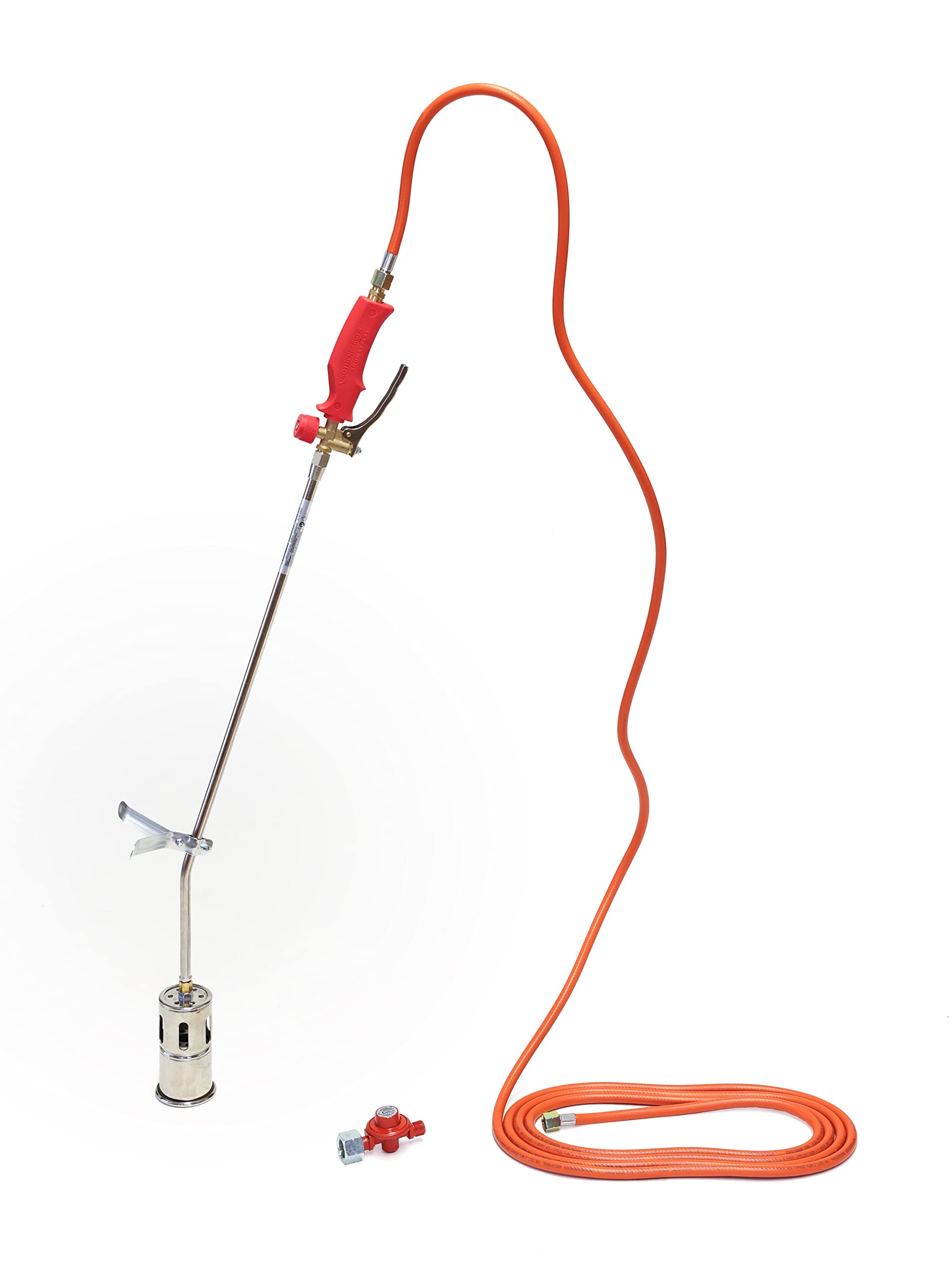 ROTHENBERGER Industrial RoMaxi Premium - Flaming Device incl. 5m Propane Gas Hose & Propane Constant Regulator, Burner, Weed Killer, roof and Bitumen membranes, 030957E