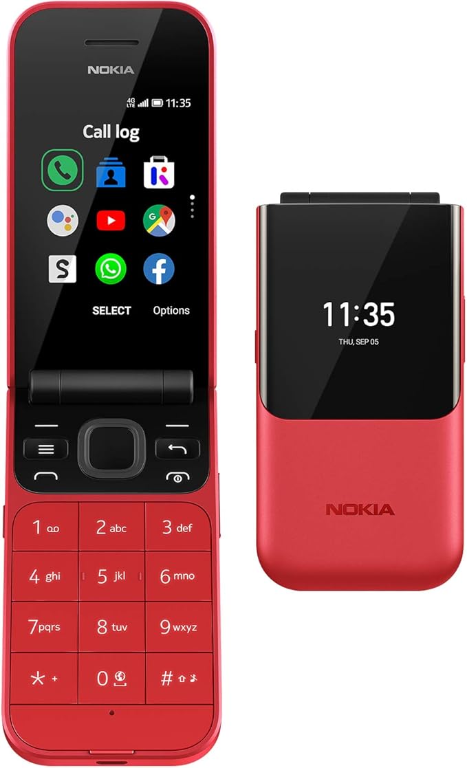 Nokia 2720 Flip Klapphandy 7 1cm 2 8 Zoll 4gb Interner Speicher 512mb Ram Dual Sim Kaios Rot Amazon De Elektronik