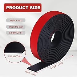 Rubber Tape with Adhesive Backing - 1" Wide x