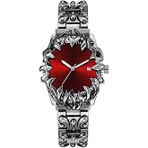CARLIEN Gothic Claw Watch for Men – Unique Stainless Steel Wristwatch | Cool Gothic Y2K Retro Vintage,Luminous Hands, Waterproof Quartz Movement, Futuristic Melting Style