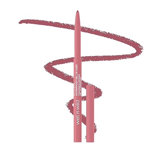 wet n wild Perfect Pout Matte Retractable Gel Lip Liner Pencil, Rich Creamy Long Lasting Color, Well-Defined and Flawless Application, Vegan & Cruelty-Free - Purple Lay Down the Mauves