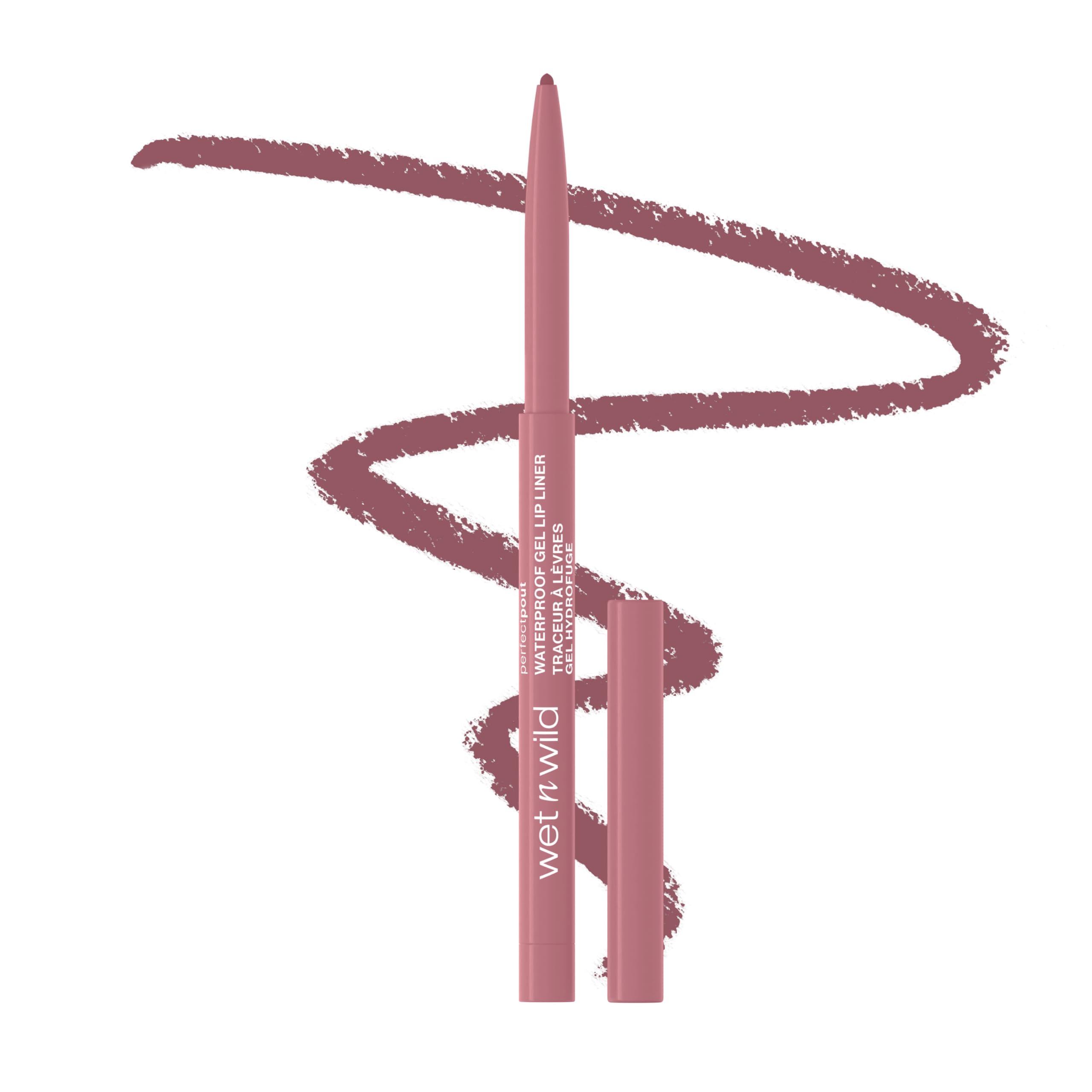 Wet n Wild Perfect Pout Gel Lip Liner, Highly Pigmented Lip Pencil with Semi-Matte Finish, Shapes and Sculpts Lips, Lay Down the Mauves