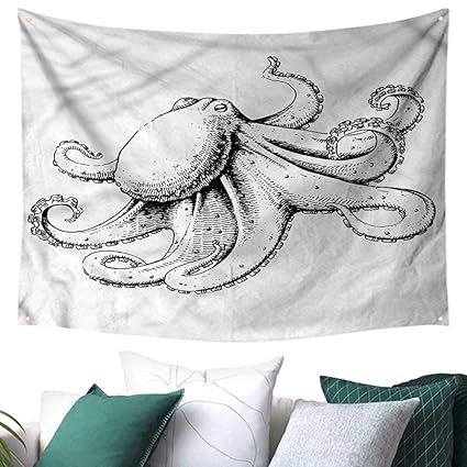 Amazon Com Octopus Wall Tapestry Marine Themed Ocean