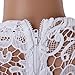 Remelon Womens Ruffle Long Sleeve See Through Mesh Lace Crochet Crop Top Zipper Blouse