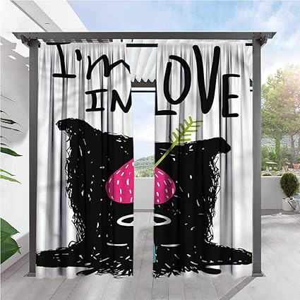 Amazon Com Quirky Doorway Curtain Hairy Monster Mascot In Love