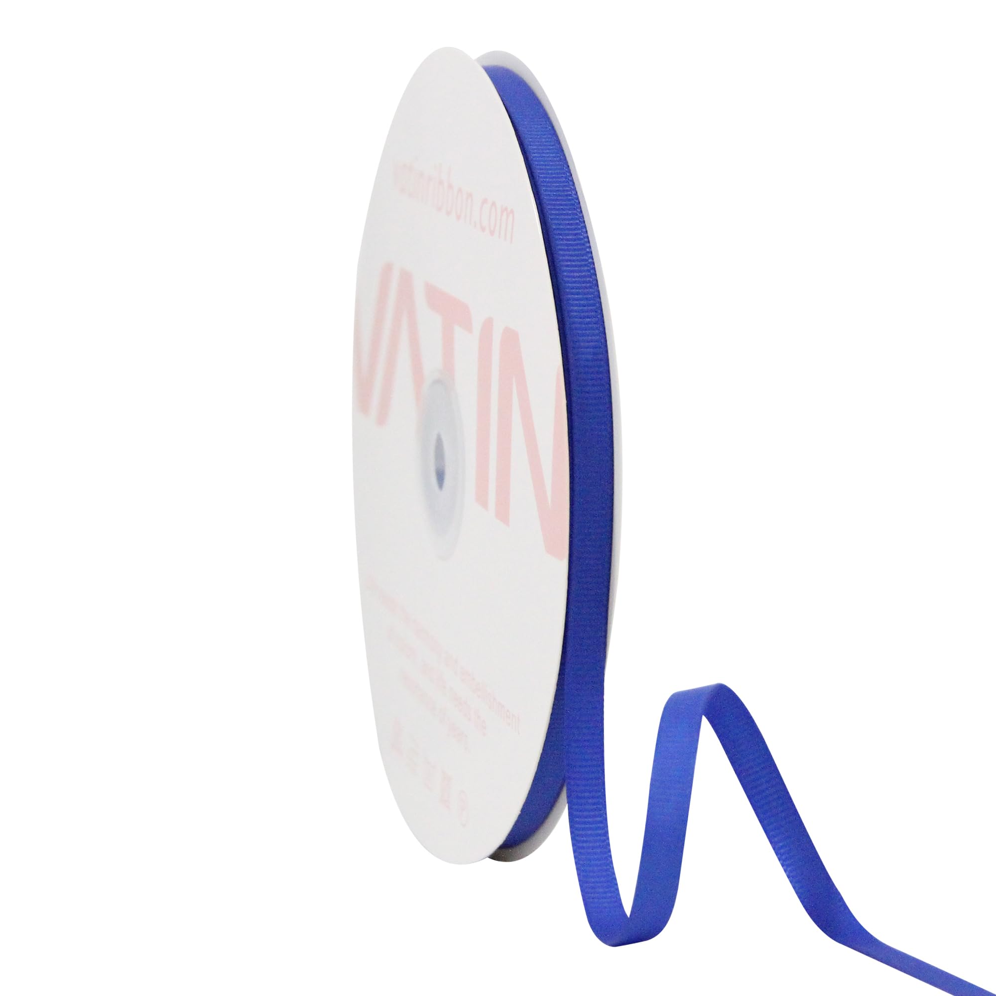 VATIN Solid 6 mm X 45 Metres Royal Blue Grosgrain Ribbon 45 Metres Each Roll Perfect for Crafts, Wedding Decor, DIY Hair Accessories, Sewing, Gift Package Wrapping and More