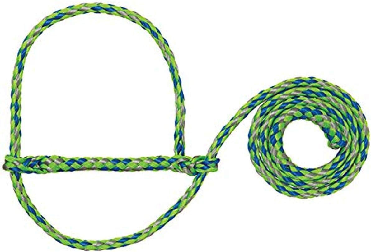 Weaver Leather Poly Rope Sheep Halter, Green/Blue/Gray : Sports & Outdoors