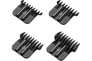 Premium Trimmer Guards Compatible with BaBylissPRO FX787 & FX726 Trimmer, Black Coded Guards Guides with Adjustable Metal Spr