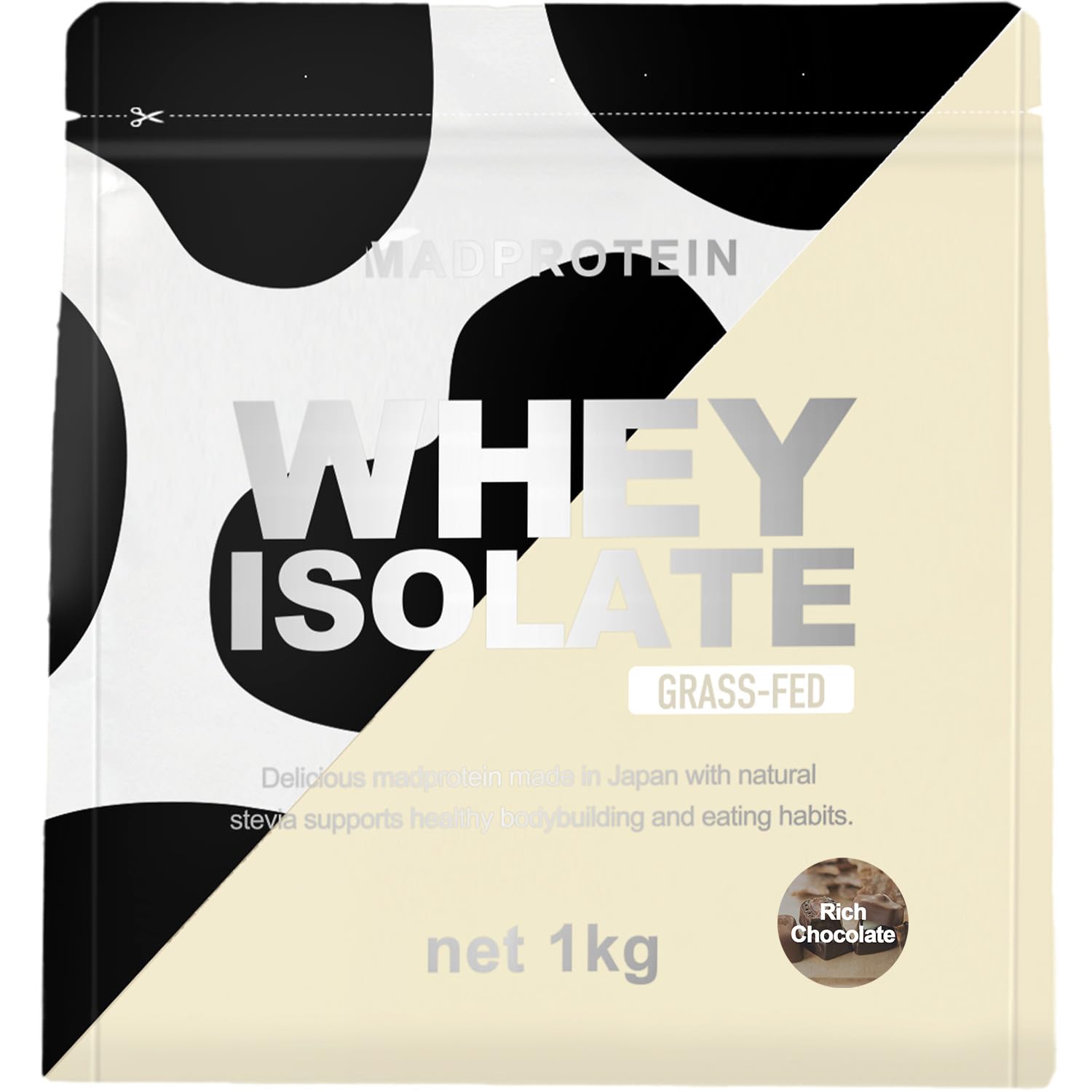 MAD PROTEIN(マッドプロテイン) アイソレート ホエイプロテイン WPI グラスフェッド (リッチチョコレート, 1kg)商品画像