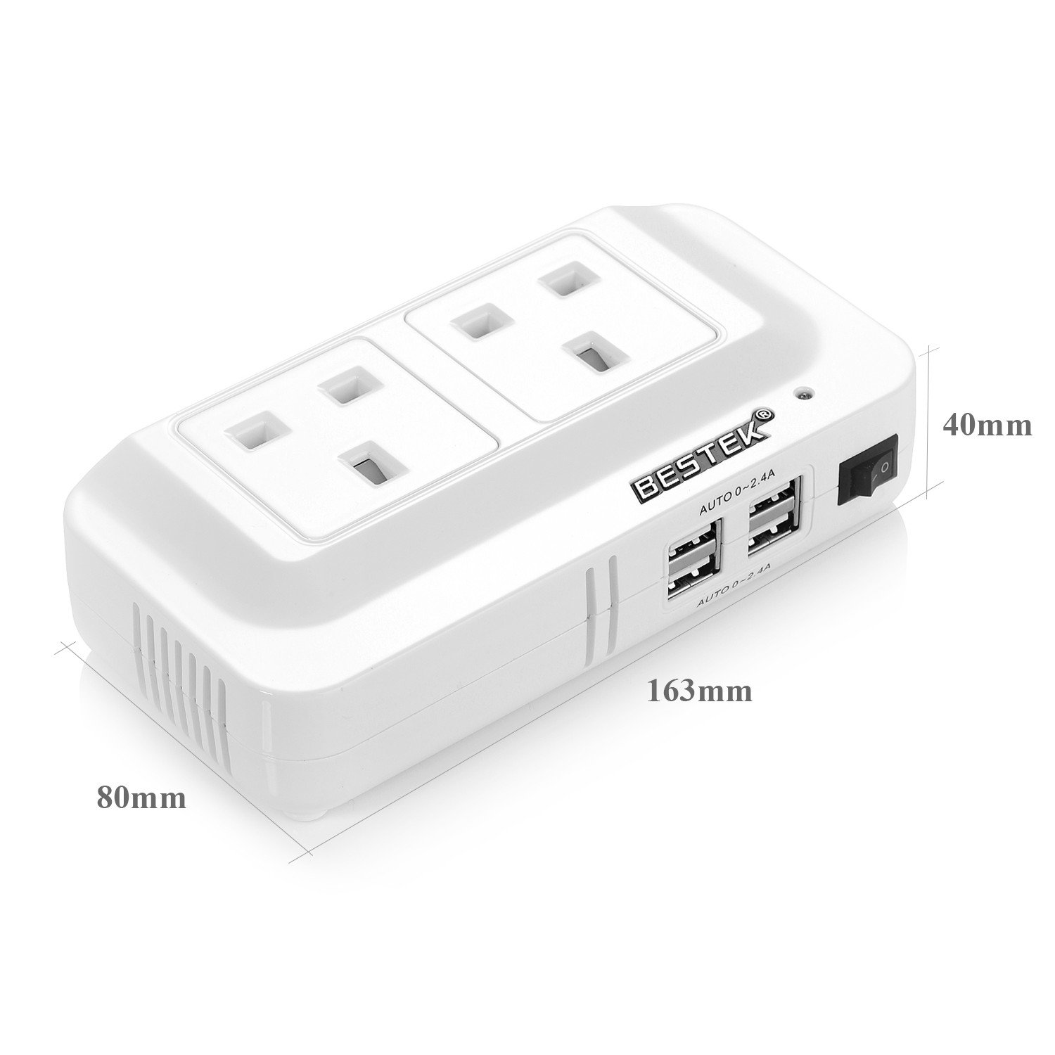 New Dual Outlet Socket Car Inverter 200W Power Inverter DC 12V To AC