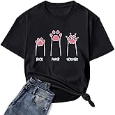 Womens T-Shirts Cotton Oversized Drop Shoulder Loose Fit Tee Summer Casual Top for Everyday Wear