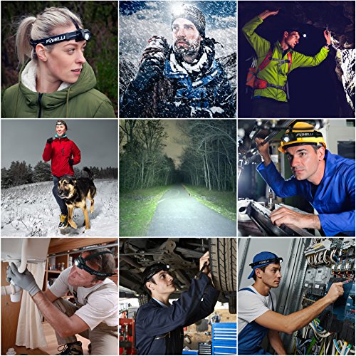 Foxelli-USB-Rechargeable-Headlamp-Flashlight--280-Lumen-up-to-100-Hours-of-Constant-Light-on-a-Single-Charge-Ultra-Bright-Waterproof-Impact-Resistant-Lightweight-Comfortable-Headlight