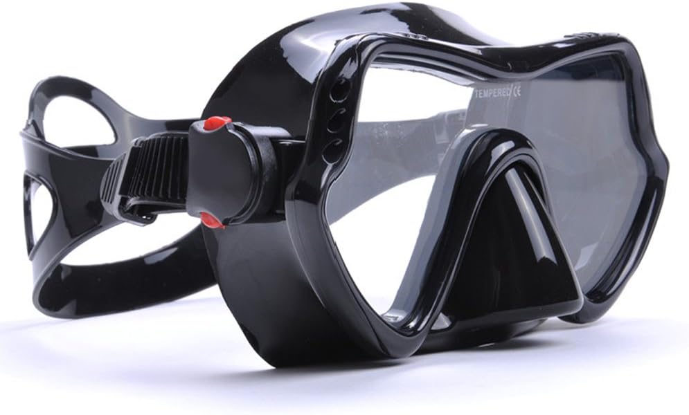 YFX Create Diving Mask Nose Cover Swim Goggles Scuba Freediving Swimming Mask for Men Women Adult (Black)
