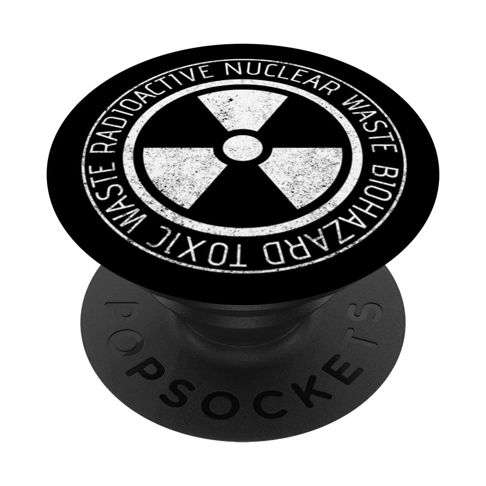 Radioactive Symbol BIOHAZARD TOXIC WASTE RADIO NUCLEAR WASTE PopSockets Swappable PopGrip
