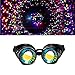 GloFX Wormhole Kaleidoscope Goggles - Festival Rave Costume Cosplay Prism EDM 3D Welding Gothic Goggles (Black)