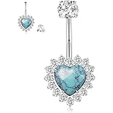 GAGABODY Belly Button Rings for Women G23 Titanium Belly Button 10mm Titanium Navel Piercing Jewelry 14G Belly Ring Belly Piercing Internally Threaded Barbell