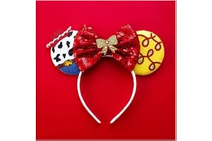 Atvscay Mouse Ears Headband Classic Sequin Ears Headband Girls Costume Hair Accessories For Women