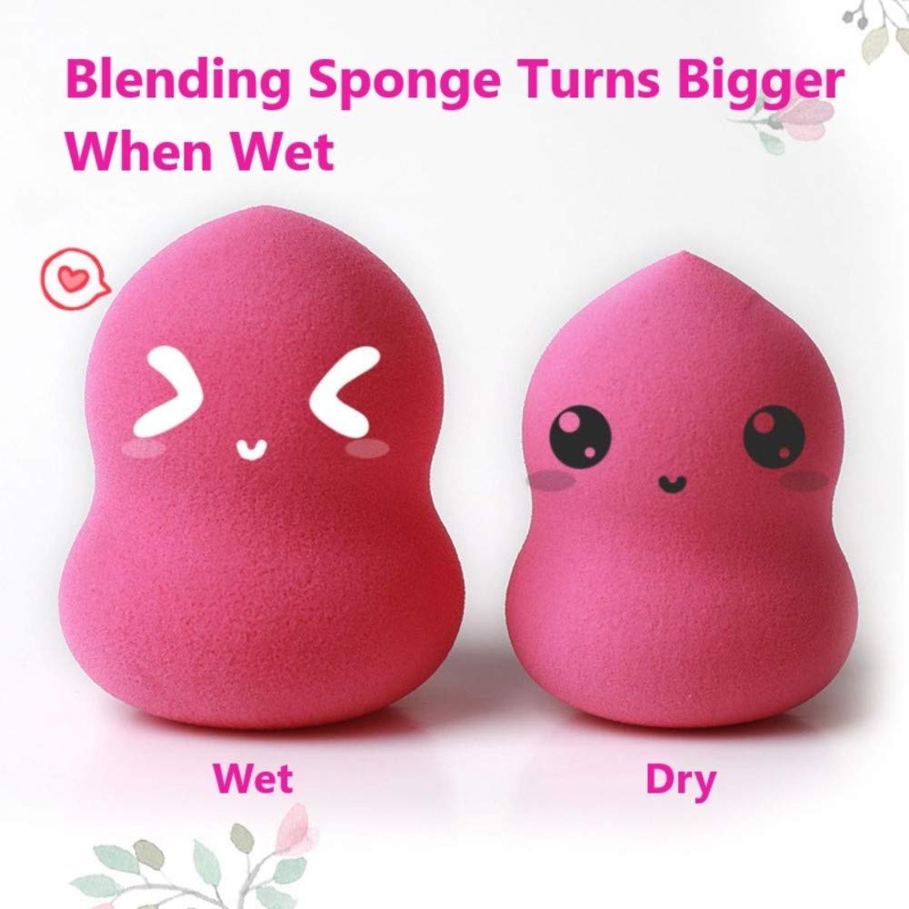 Makeup Blender Sponge 3 Pcs Set - Beauty Sponge Foundation Blending Sponge with Egg Sponge Blending Holder Stand, Flawless for Liquid & Creams & Powers : Beauty