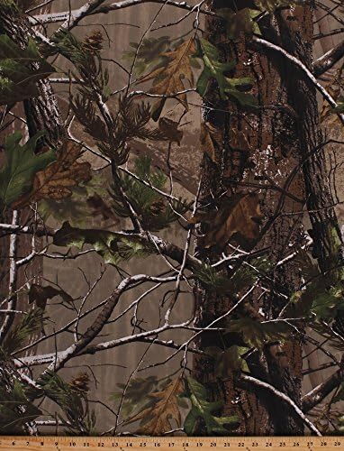 Realtree 60" APG Camo Twill Camouflage Leaves Tree Cotton Polyester Blend Fabric by The Yard (3607I-1A)