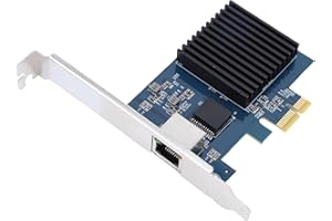 Yunir 10Gb Network Card, RTL8127 PCIe to 10 Gigabit Ethernet Adapter, RJ45 Port PCIe Ethernet LAN Adapter with 6 Speed Option