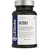 LES Labs DeToxx – Better Mornings & Recovery, Liver Support, Electrolyte Replenishment & Glutathione Support – Prickly Pear, Milk Thistle & NAC – Non-GMO Supplement – 60 Capsules