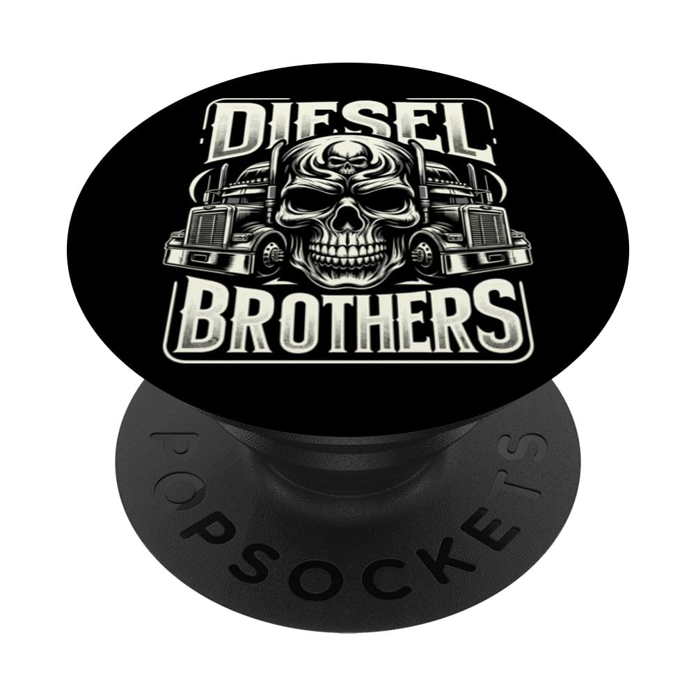 Rugged Diesel Brothers Big Rigs Skull Design PopSockets Swappable PopGrip