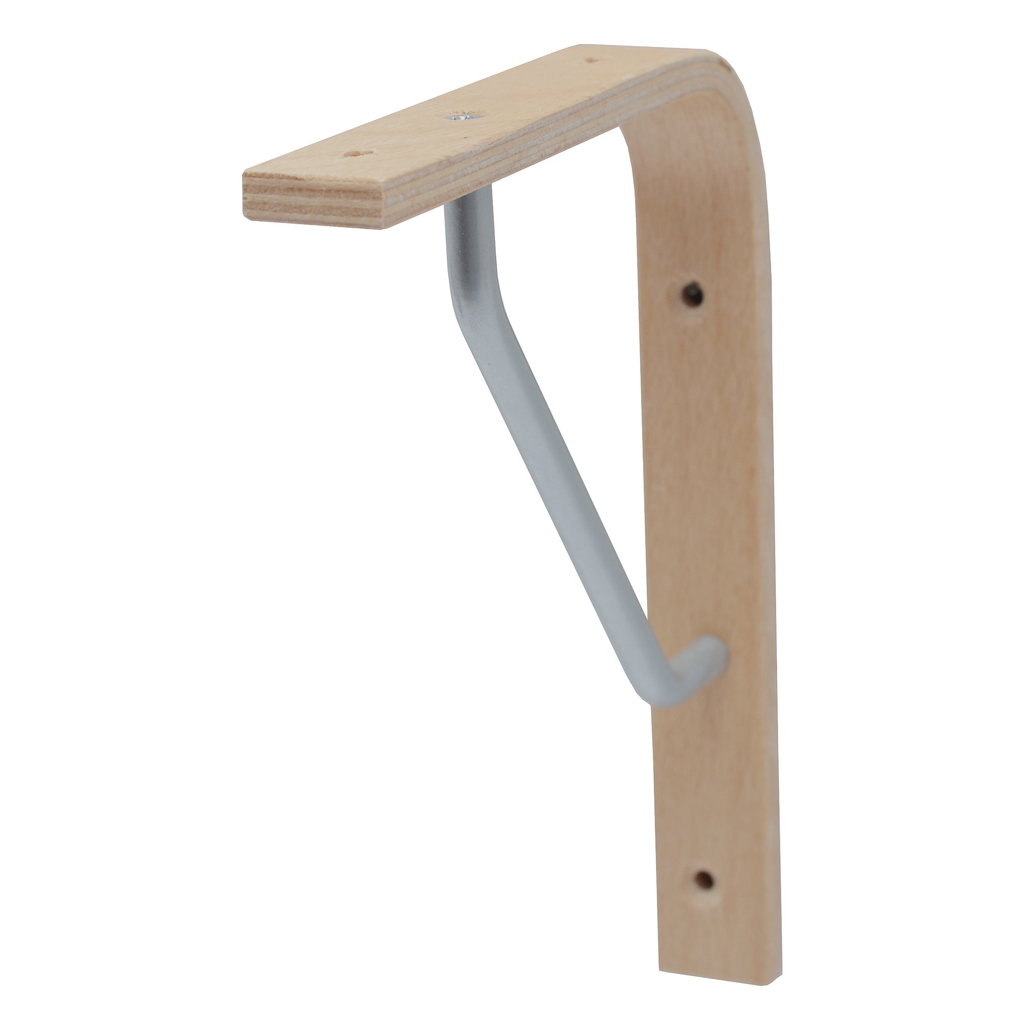 'Durable Aline Corner "Triangle Shelf Brackets Corner Support | 20 x 17 cm, Beech